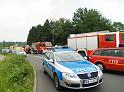 Schwerer Unfall mit Reisebus Lohmar Donrather Dreieck P356